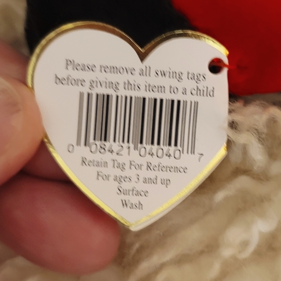 Ty Beanie Baby Lucky Ladybug BUDDY style 4040 Color Red/Black Size 6"X6" NWT - Picture 6 of 9